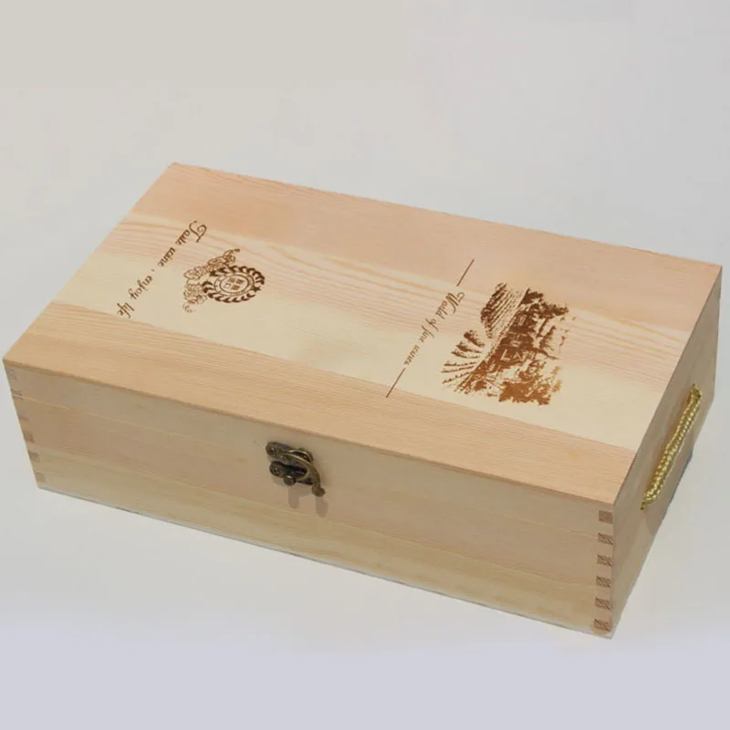 Отличная Деревянная Подарочная коробка для винных бутылок, Высококачественная деревянная Подарочная коробка для вина