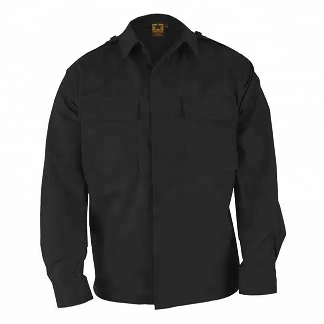 Военная Черная Военная тактическая Униформа с длинным рукавом для отдыха на природе, Полицейская камуфляжная куртка BDU