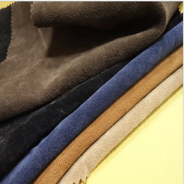 Micro Fiber Flocking Suede Fabric Sneaker Boot Bag Material In Stock
