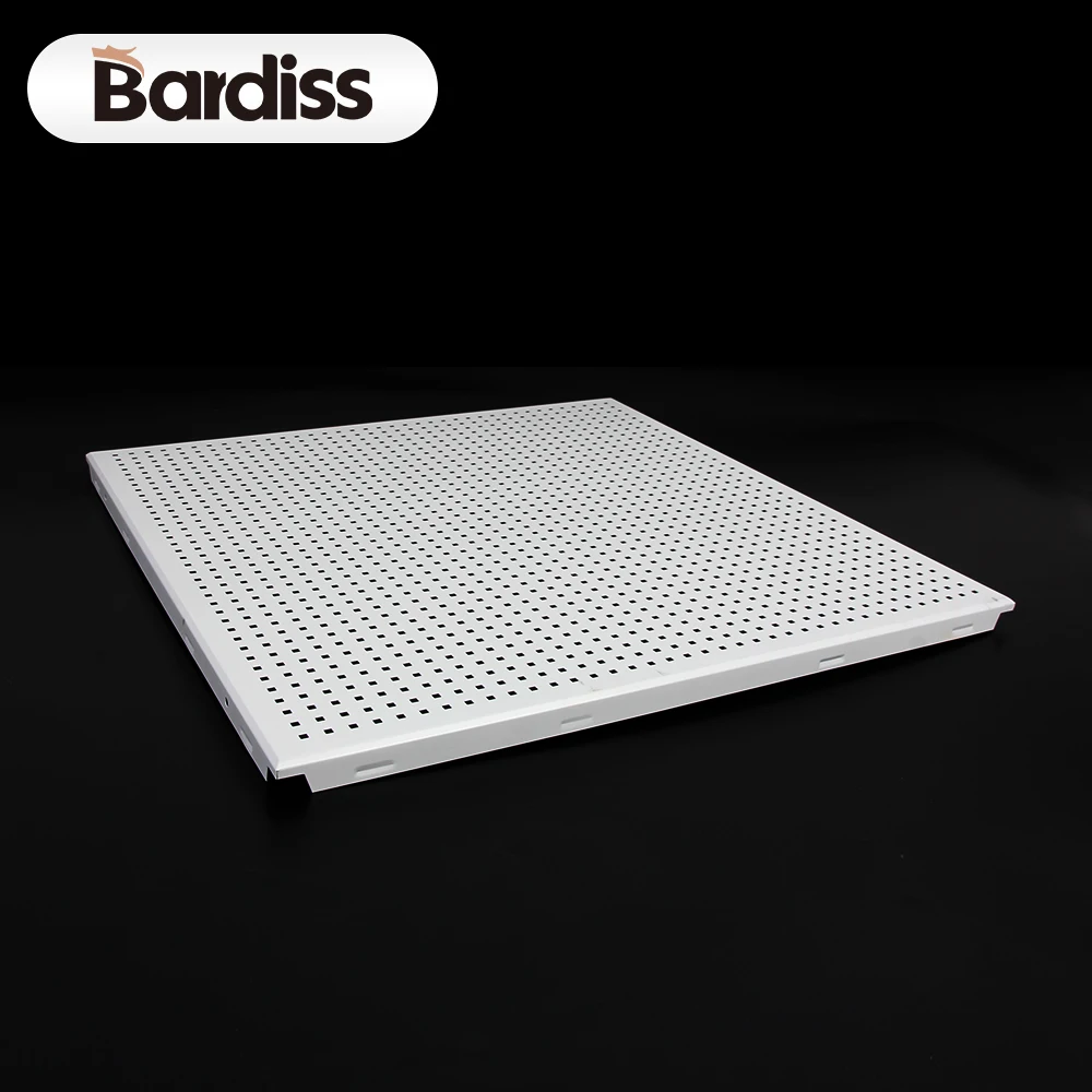 Office building metal aluminium ceiling panel perforated 60x60 false aluminum flat ceiling tiles