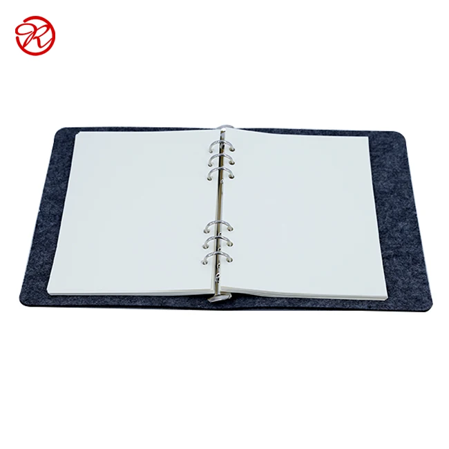
wholesale felt school book cover design notebook cover felt custom notebook binder with pen slot 