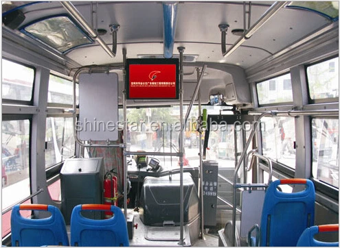 metal frame 19 inch TFT LED vehicle coach metro Bus LCD high bright monitor signage AD display