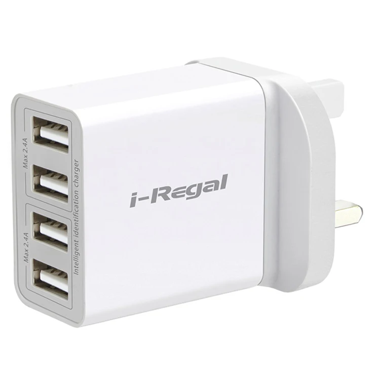 
Factory Wholesale cell phone 4.2A fast charging 4 usb port wall charger 