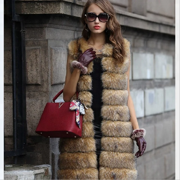Wholesale High-grade Loose Casual Royal Knitted Rabbit Fur Vest
