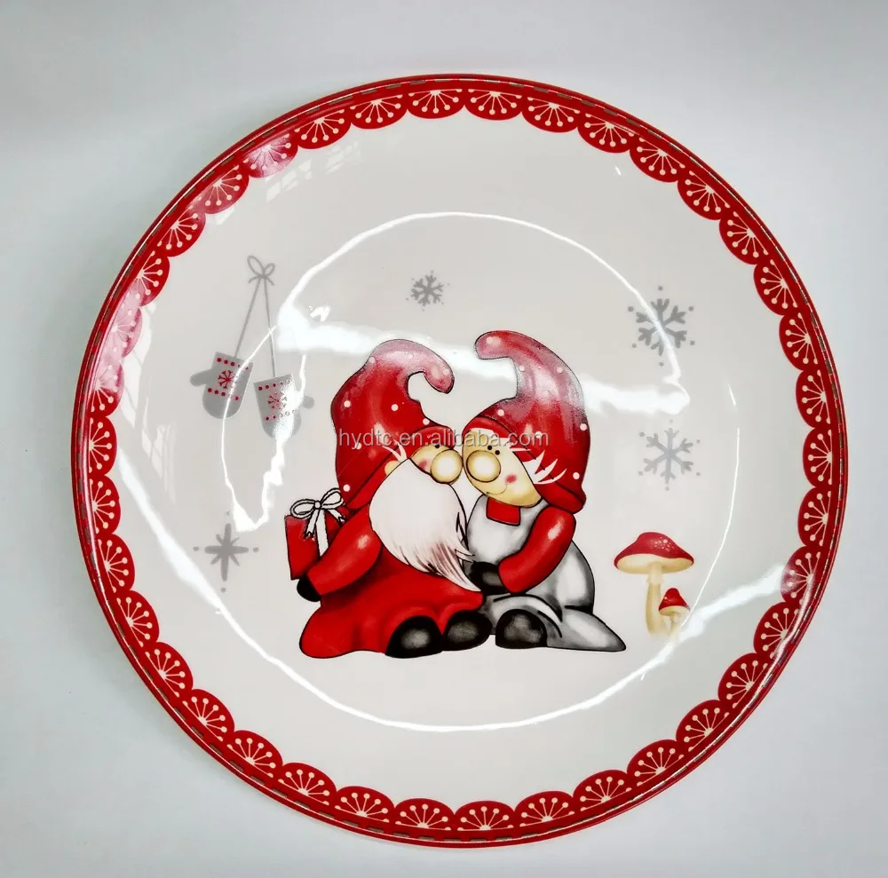 Christmas santa design sublimation ceramic plate