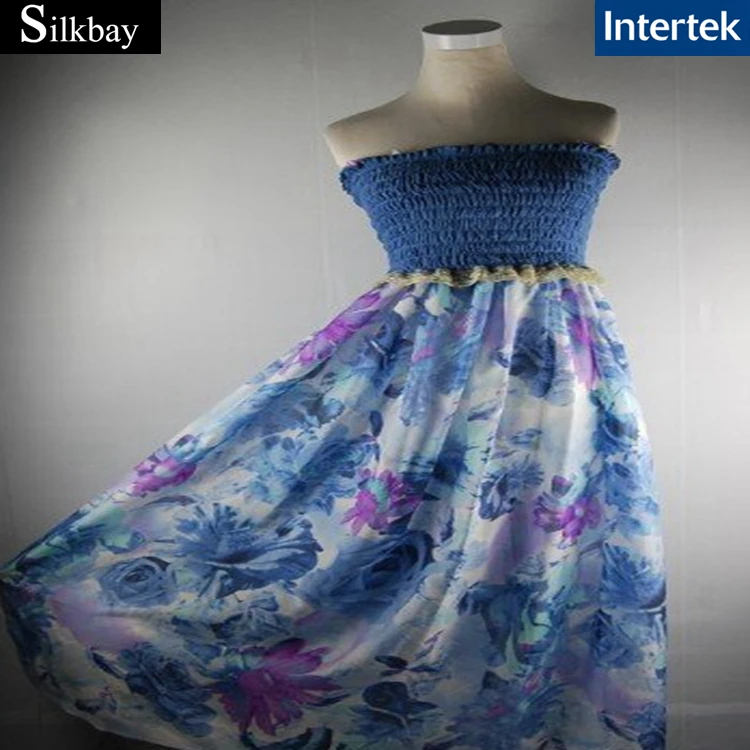 
8mm 100% silk digital printed silk chiffon fabric 