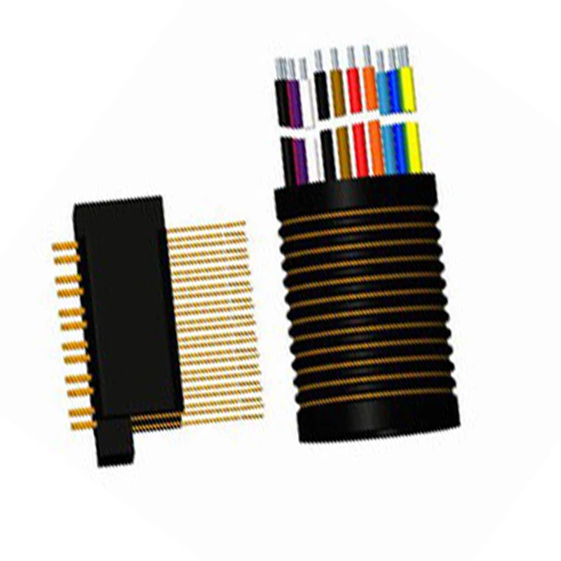 Раздельные скользящие кольца, контактные контакты золотисто-золотистого цвета, 12 цепей, 250 В переменного тока, стандартные длинные свинцовые контакты, Контактное кольцо pcb