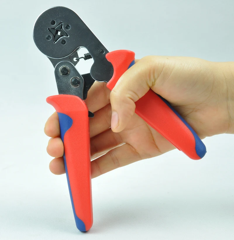 LSC8-6-4 Adjusting Ratcheting Square Ferrule Wire Cable Crimper Plier Crimping Crimp Tool AWG23-10 crimping plier