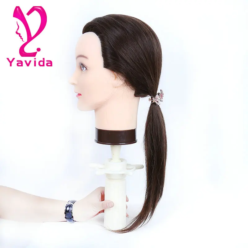 China yavida human hair mannequin head for beauty school