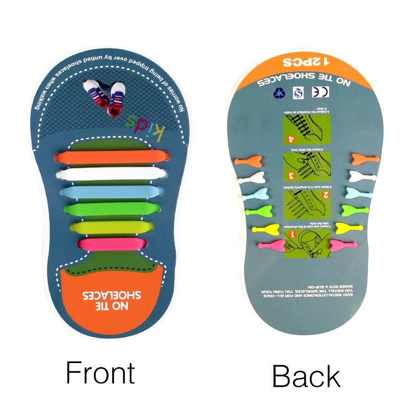 
custom design rubber silicone colorful shoelaces for holiday 