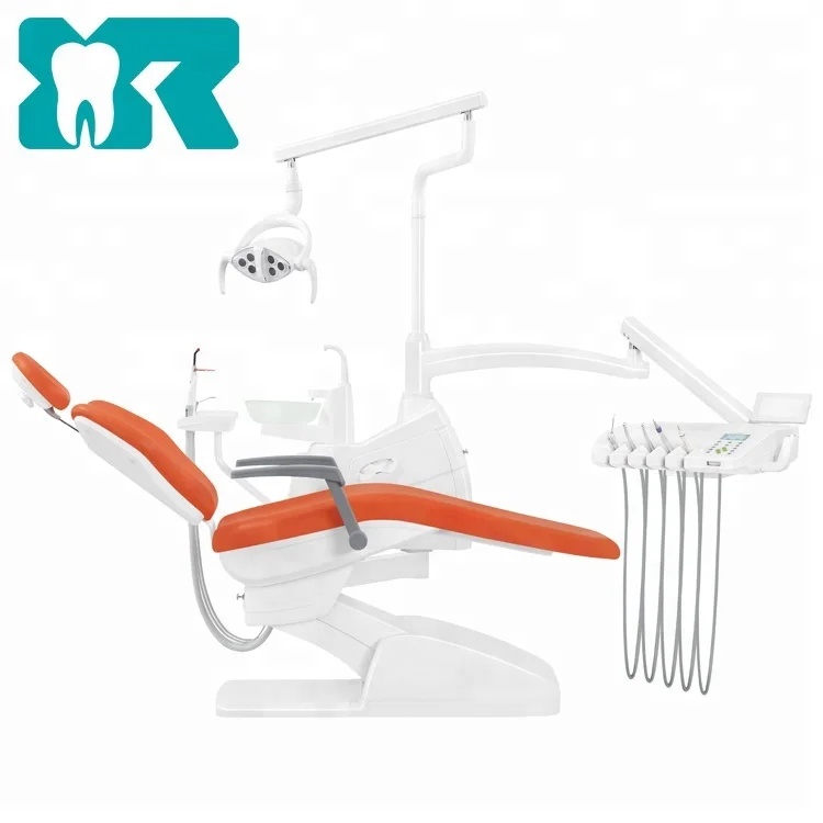 Fashionable Floor Type Mainly Orange Best Dental Chair for Sale