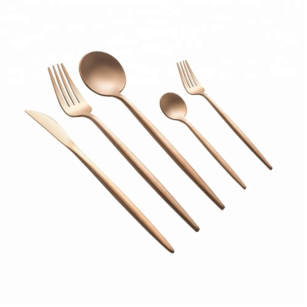 20 pcs. copper royal cutlery set stainless steel SS 1810 cutlery