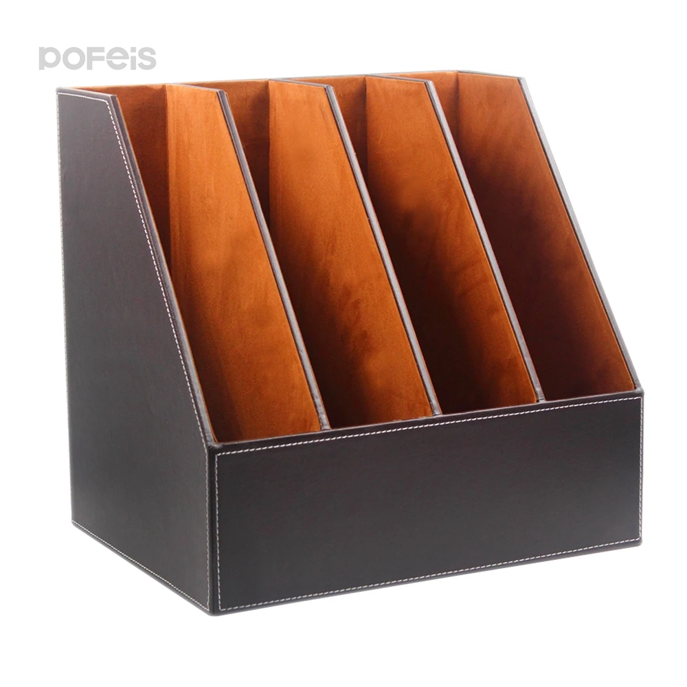 Высококачественный Органайзер из искусственной кожи с четырьмя отделениями для карт