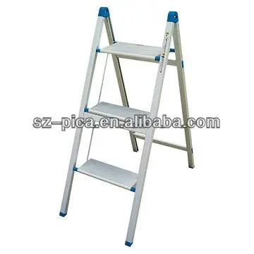 EN131 standard 3 Steps aluminum folding Ladder