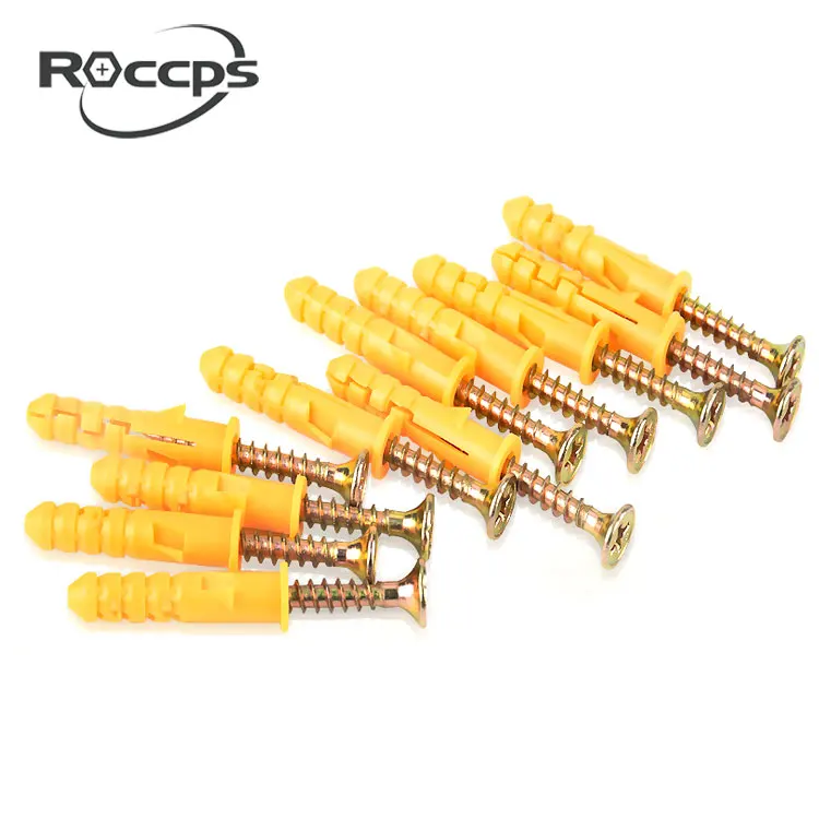 Nylon plastic wall plug anchor