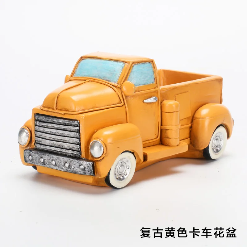 Roogo resin truck flower pot for wedding home decor