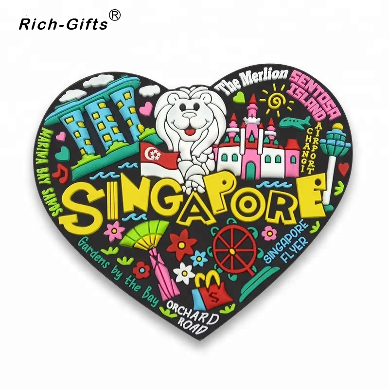 
Wholesale Custom World City 3D Fridge Magnet For Singapore 