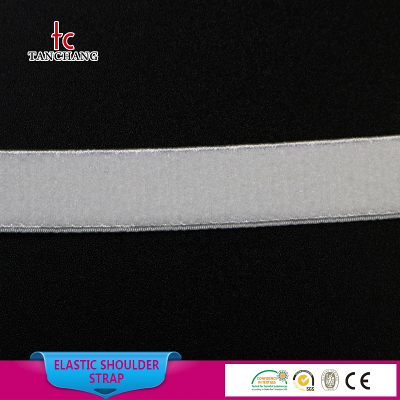 wholesale double sides velvet elastic strap plush elastic shoulder straps for clothing TC77