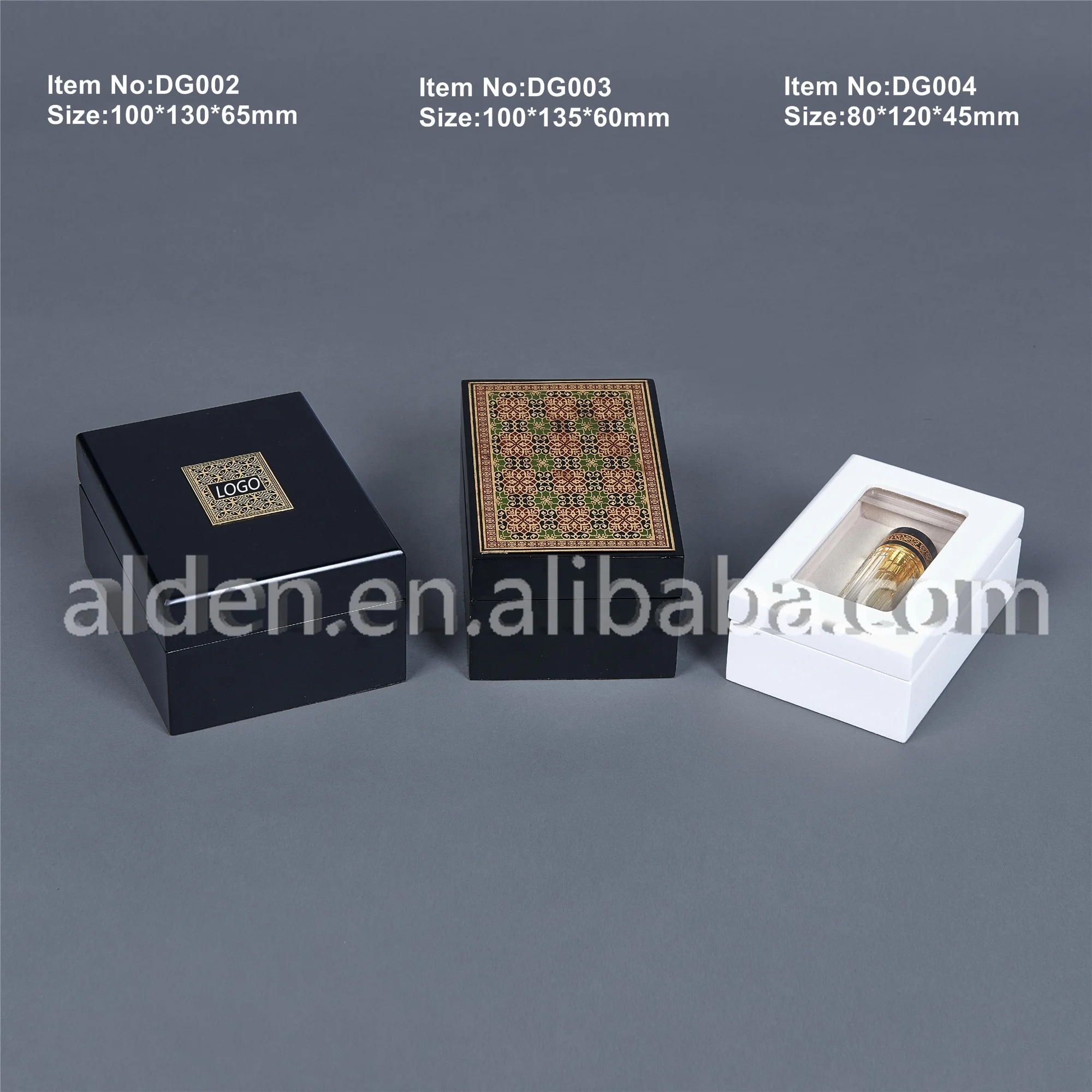 
Empty bottle luxury packaging wooden perfume box arabic MDF box 