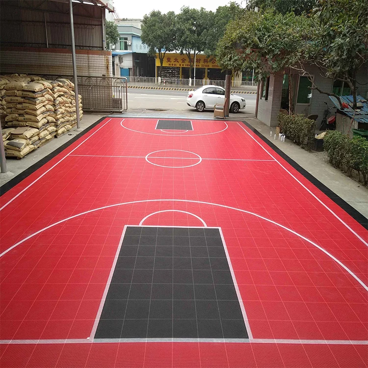 
PP material outdoor interlockingl suspended sports court basketball court 