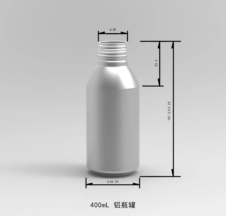 
330ml 400ml 440ml empty aluminum bottle with aluminum cap for beverage 