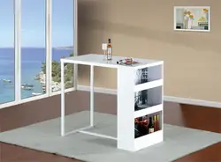 Hot sale modern simple home restaurant hotel white color tall wooden table bar wood