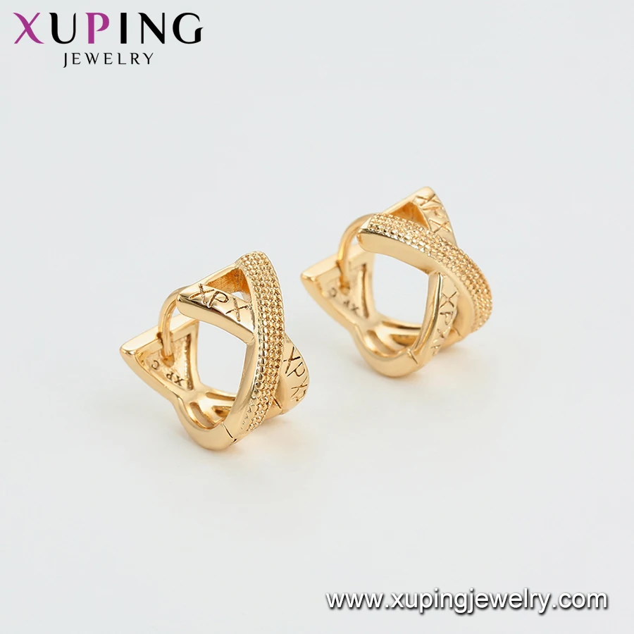 96909 xuping gold plated hoop no stone XP earrings for women