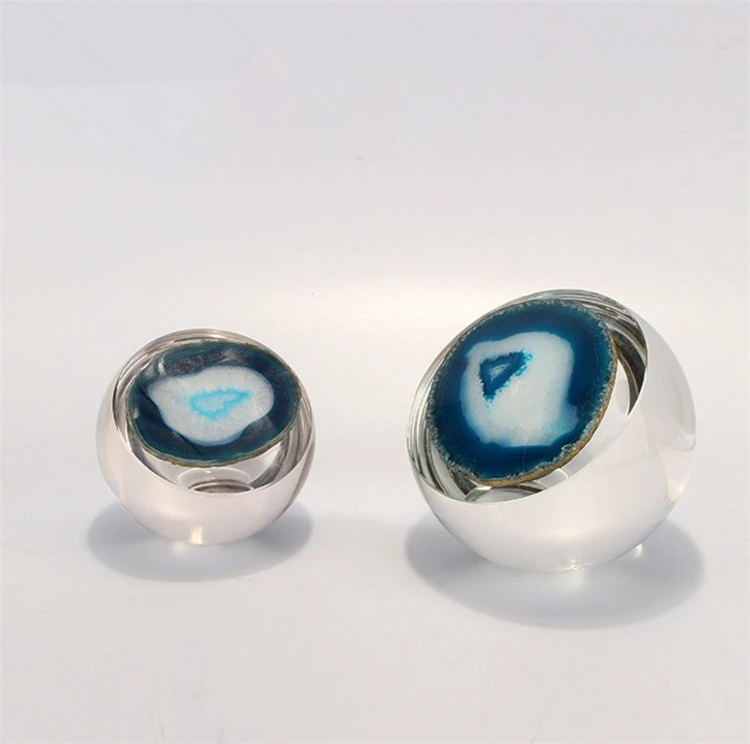 Promotional large customized crystal art glass sculpture craft bead