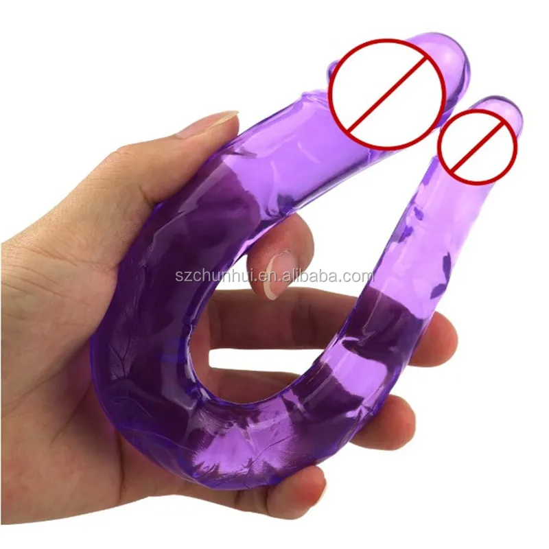 Tpe Sex Toys Double Dildo Realistic Penis Plastic Long Dildo For Women