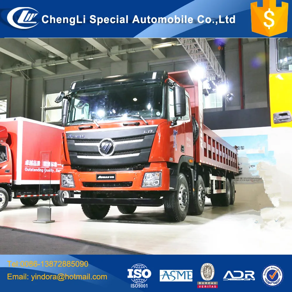 Hydraulic Cylinder 28 Cubic Meters Foton 12 Wheel Sand Dump Truck