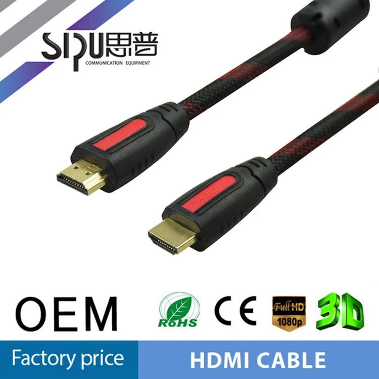 SIPU OEM Высокая Скорость 1 М 1.5 М позолоченные 1080 P 1.4 В HDMI К Кабелю hdmi