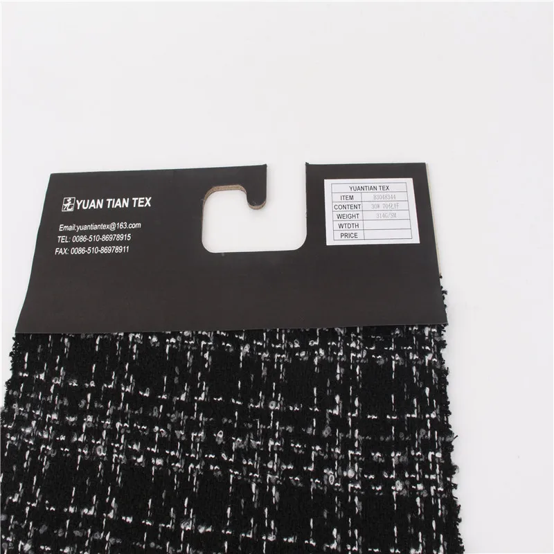
Direct Manufacturer Black wool tweed fabric double faced tweed wool fabric 