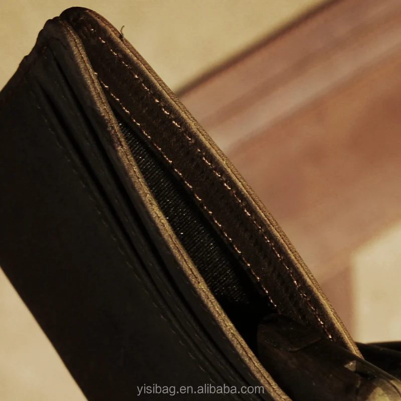 
Compact card and cash holder in crazy horse leather 