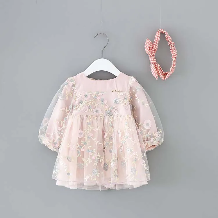 
boutique flower lace pattern kids clothing girl dress baby dress baby clothes girl dress 