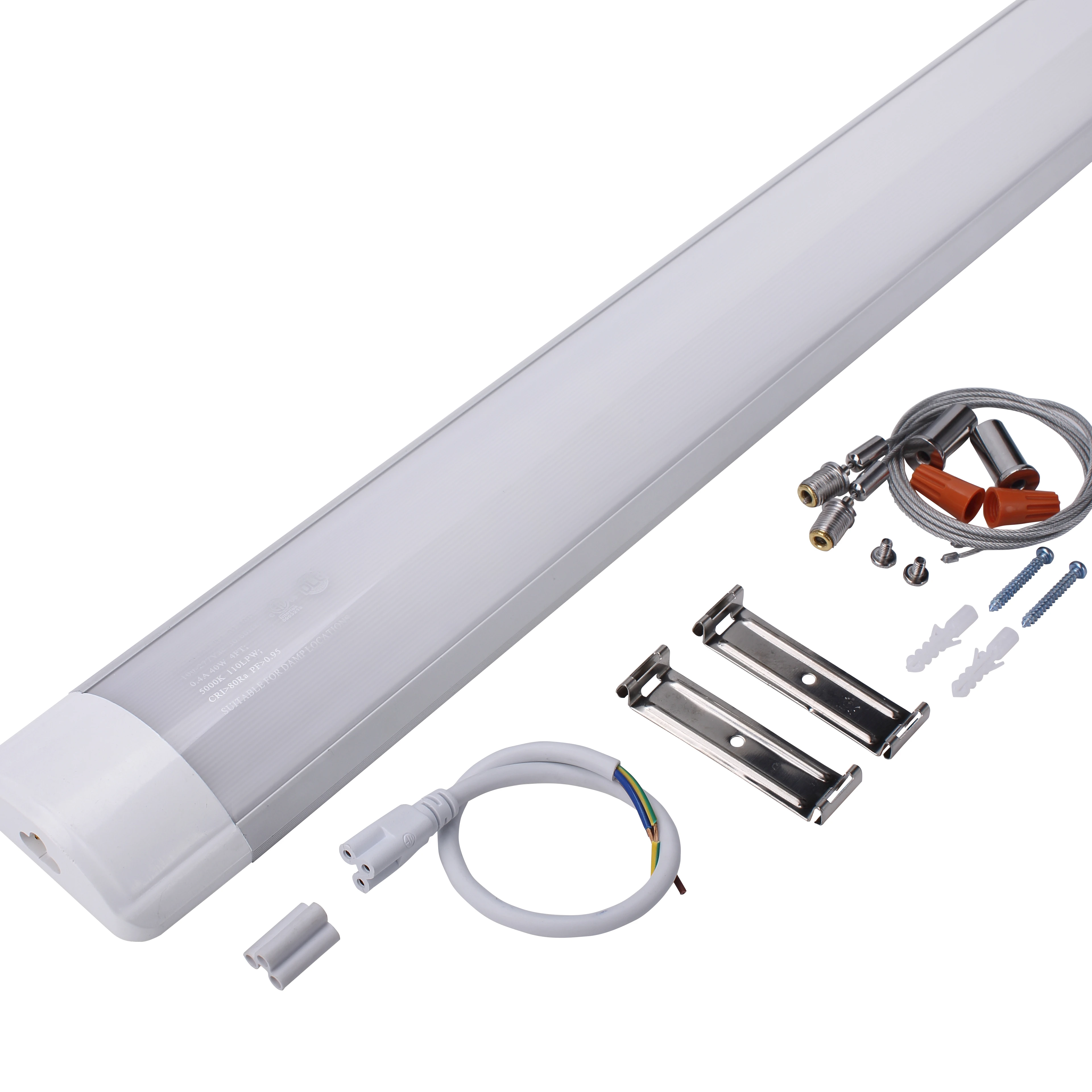 
2ft 3ft 4ft led batten light 20W 30W 40W listed DLC and ETL with three kinds of covers 