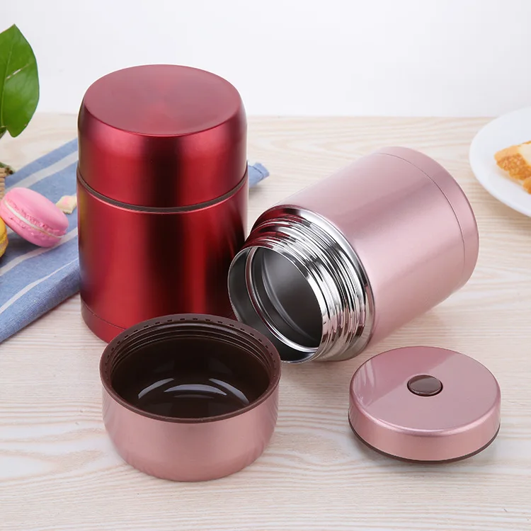 1L/800mL Double wall Vacuum food flask Stainless steel Insulated Food Jar with spoon