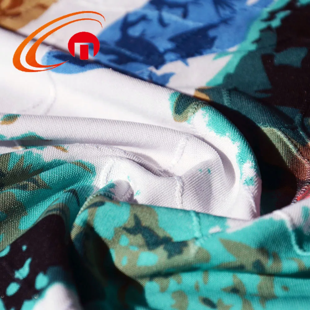 Shaoxing Textile 96%Polyester 4% Spandex  DTY Jacquard Fabric With Flower Print For woman Scarf and Dress