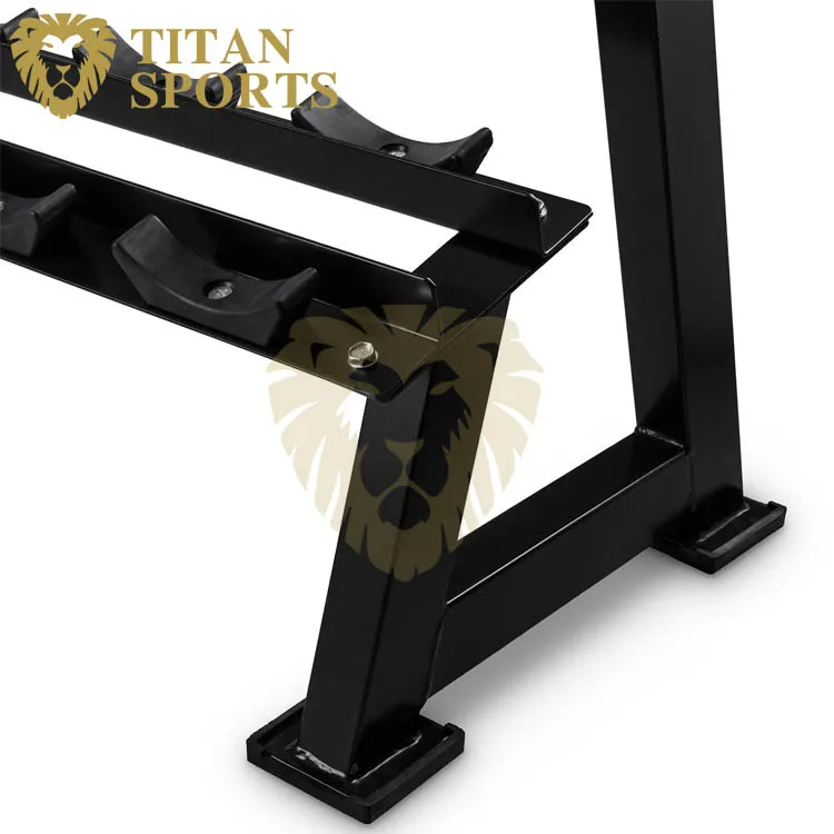 Custom logo Hex rubber vertical dumbbell rack