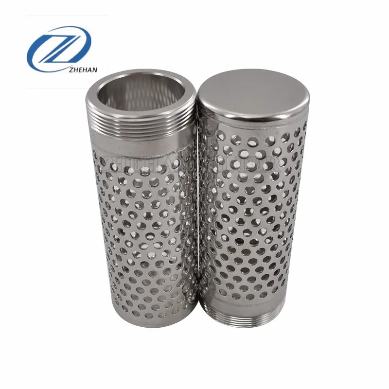 80 mesh Stainless steel perforated cartridge filter for diesel, paint filtration/ punching mesh tube