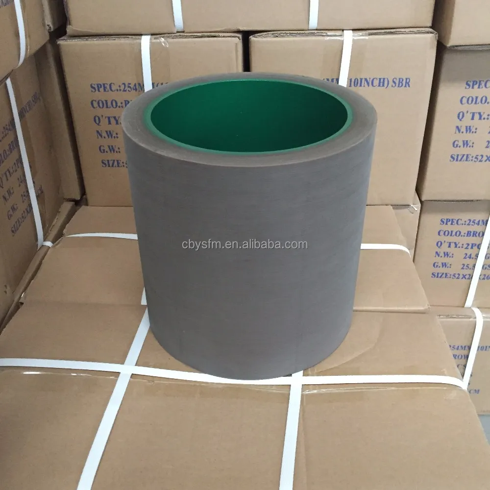 10-дюймовый коричневый подушка из бутадиен-стирольного каучука Риса Резиновый ролик на чугунного литья барабан