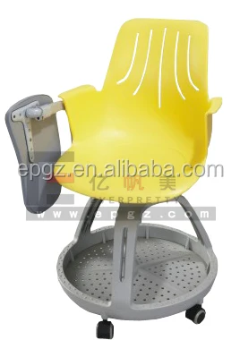 Hot Plastic Armchairs School node Chair with Casters of School Furniture Table and Chair