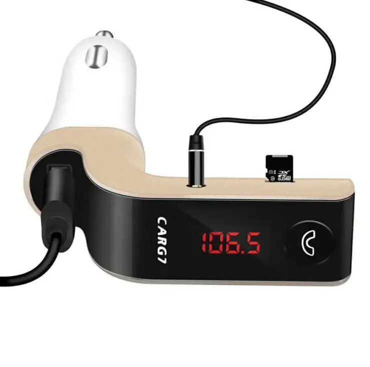 G7 L-Design 12v 2a output usb car charger With Flash Drives / TF Player  as seen on TV low MOQ shopping online