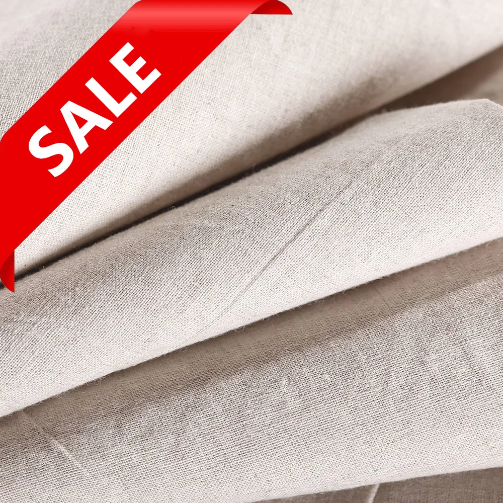 Wholesale Cheap Price 150GSM Organic 100% Linen  viscose Fabric For Clothing
