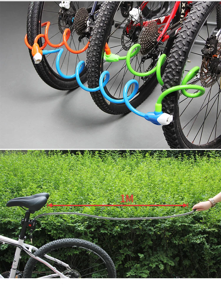 87714 ZOLi Anti-Theft Bicycle Key Lock Wire Chain Bike Lock Motorcycle Steel Lock