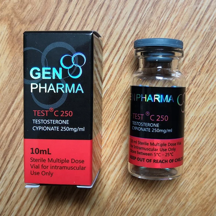 ZPT7-61 GEN PHARMA TEST C 250 красная цветная голограмма стероидная флакон упаковочная наклейка и коробка для флакона 10 мл