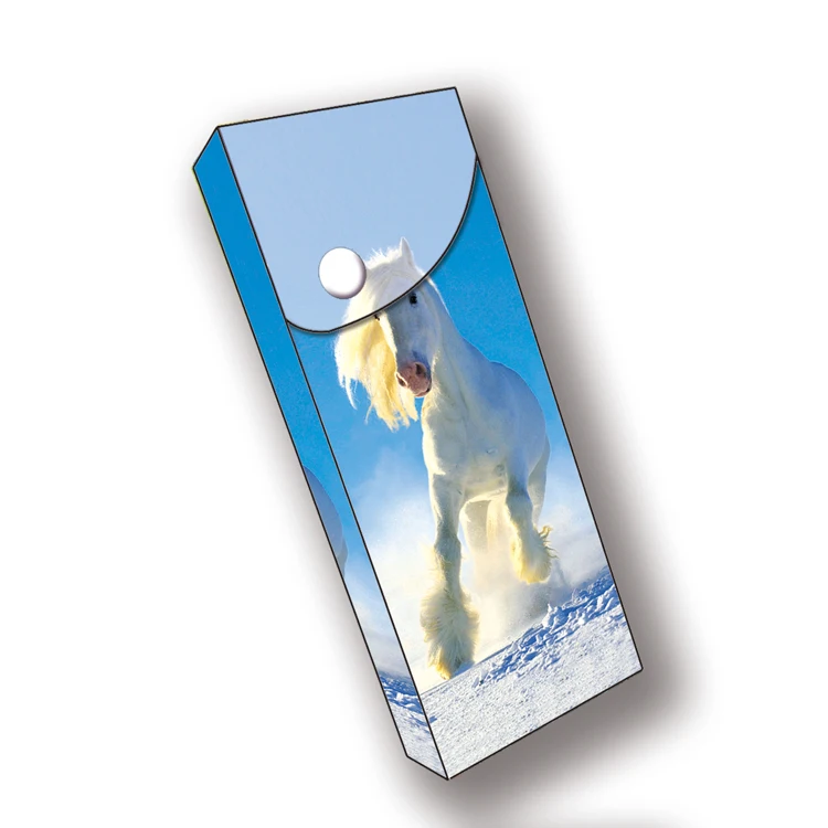 Zebulun Stationery Product Portable Plastic 3D Lenticular Design Pencil Case