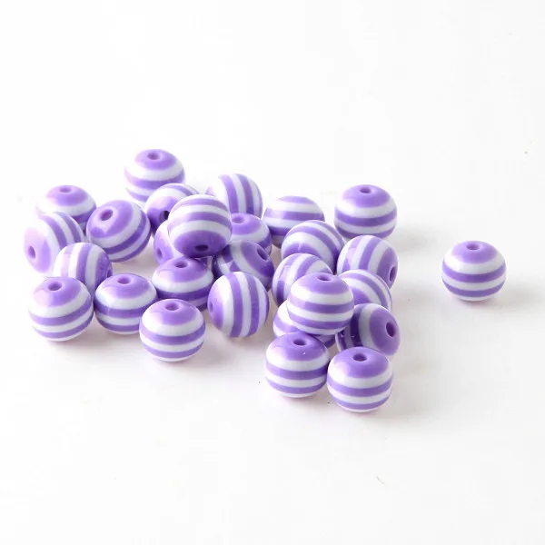 6mm,8mm,10mm,20mm  Mixed Color Round Shape Ball Resin Stripe Beads For jewelry Findings DIY Bracelet Accessory Handcraft