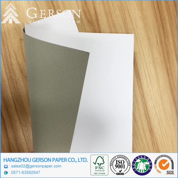 Бумажная Доска для Офсетной Печати Покрытием 250GSM Дуплекс Картон Серая Спина Бесплатный Образец