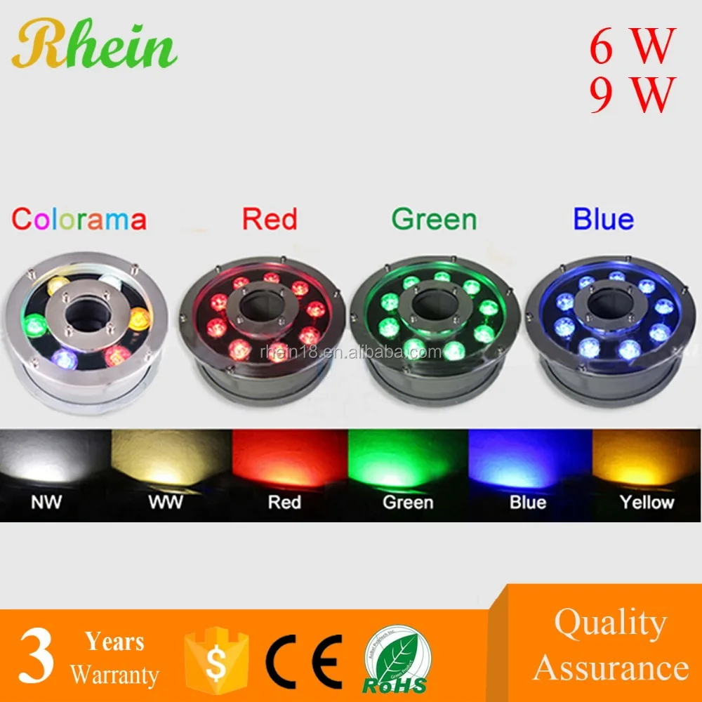 
2016 Underwater Landscape Lamps 9W IP68 RGB Lights LED Fountain 