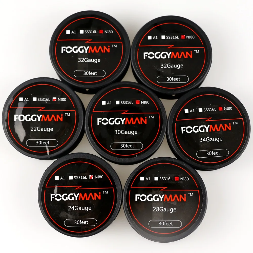 
Foggyman 15 feet per roll wire nichrome ni80 electronic cigarette resistance heating wire for vape 